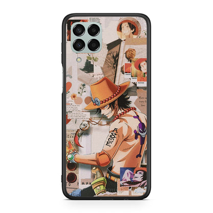 Samsung M33 Anime Collage θήκη από τη Smartfits με σχέδιο στο πίσω μέρος και μαύρο περίβλημα | Smartphone case with colorful back and black bezels by Smartfits