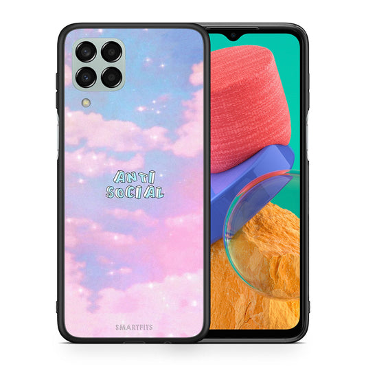 Θήκη Αγίου Βαλεντίνου Samsung M33 Anti Social από τη Smartfits με σχέδιο στο πίσω μέρος και μαύρο περίβλημα | Samsung M33 Anti Social case with colorful back and black bezels