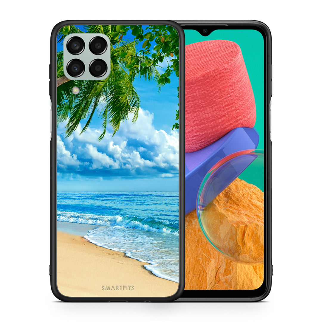Θήκη Samsung M33 Beautiful Beach από τη Smartfits με σχέδιο στο πίσω μέρος και μαύρο περίβλημα | Samsung M33 Beautiful Beach case with colorful back and black bezels