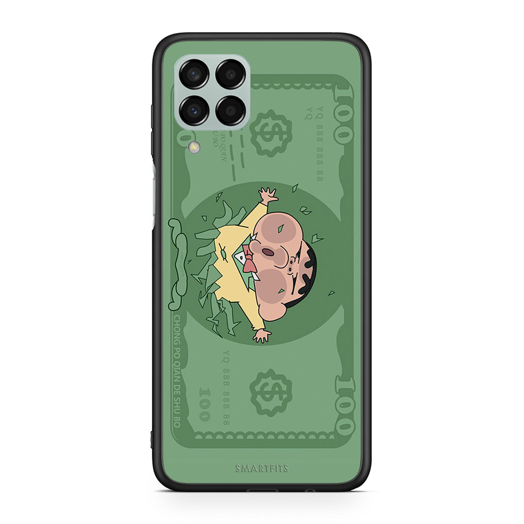 Samsung M33 Big Money Θήκη Αγίου Βαλεντίνου από τη Smartfits με σχέδιο στο πίσω μέρος και μαύρο περίβλημα | Smartphone case with colorful back and black bezels by Smartfits