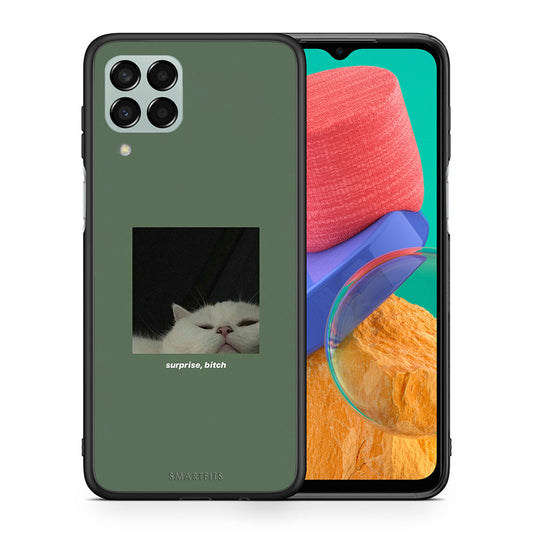 Θήκη Samsung M33 Bitch Surprise από τη Smartfits με σχέδιο στο πίσω μέρος και μαύρο περίβλημα | Samsung M33 Bitch Surprise case with colorful back and black bezels