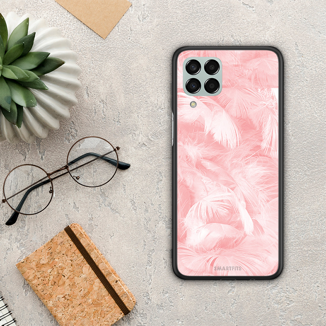 Boho Pink Feather - Samsung Galaxy M33 θήκη