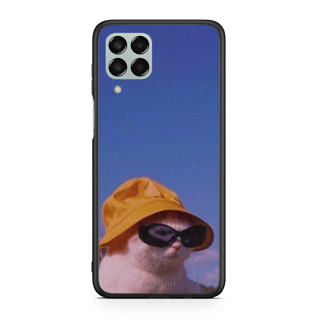 Samsung M33 Cat Diva θήκη από τη Smartfits με σχέδιο στο πίσω μέρος και μαύρο περίβλημα | Smartphone case with colorful back and black bezels by Smartfits