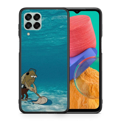Θήκη Samsung M33 Clean The Ocean από τη Smartfits με σχέδιο στο πίσω μέρος και μαύρο περίβλημα | Samsung M33 Clean The Ocean case with colorful back and black bezels