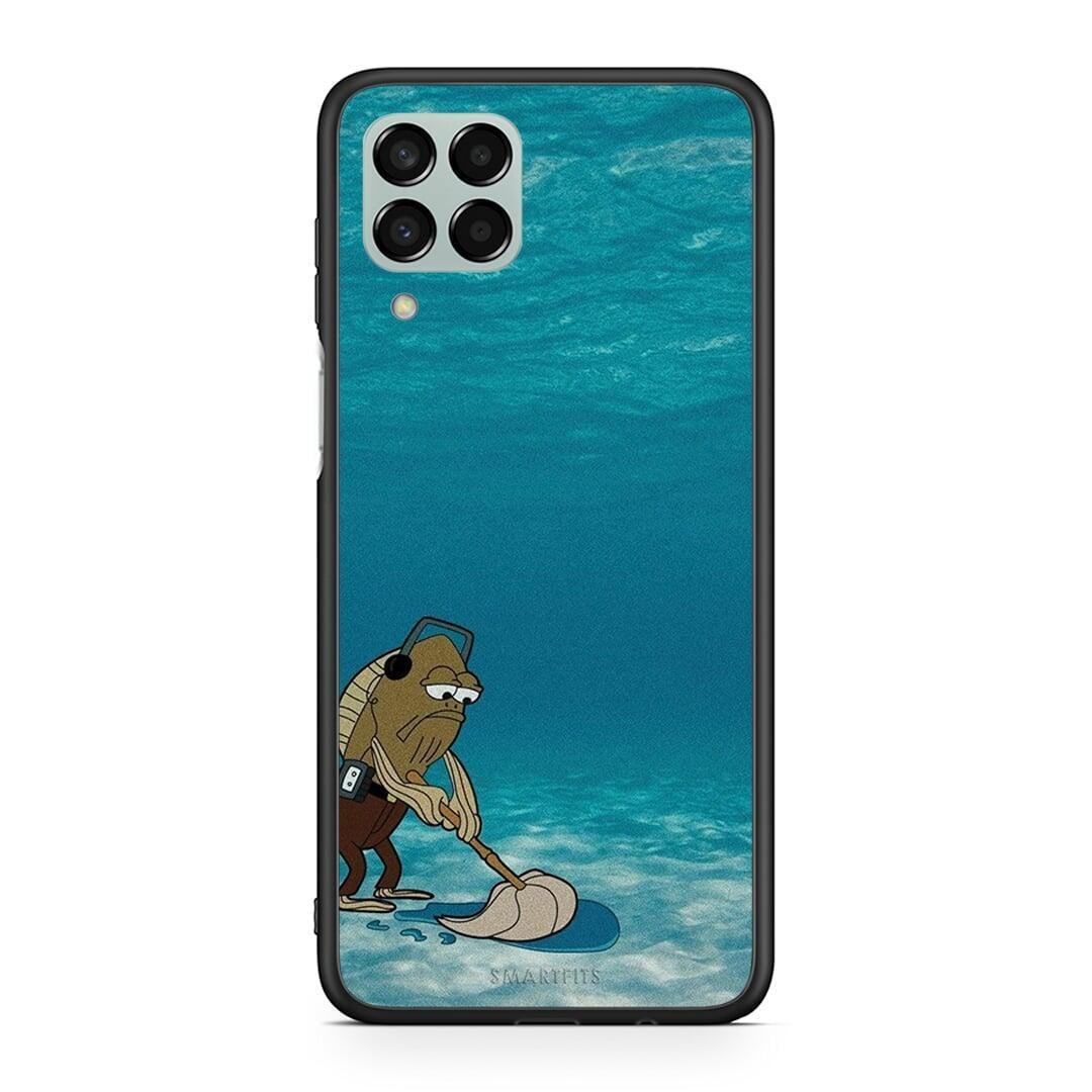 Samsung M33 Clean The Ocean Θήκη από τη Smartfits με σχέδιο στο πίσω μέρος και μαύρο περίβλημα | Smartphone case with colorful back and black bezels by Smartfits