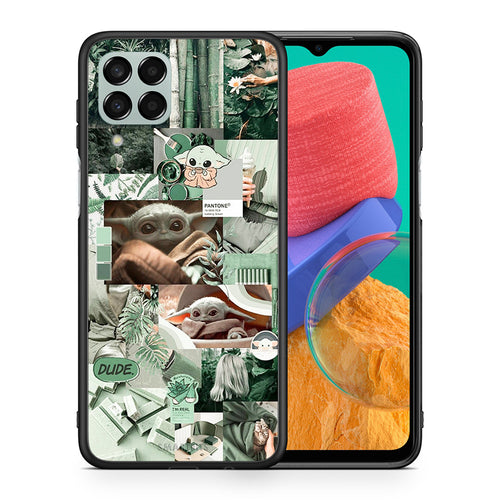 Θήκη Αγίου Βαλεντίνου Samsung M33 Collage Dude από τη Smartfits με σχέδιο στο πίσω μέρος και μαύρο περίβλημα | Samsung M33 Collage Dude case with colorful back and black bezels
