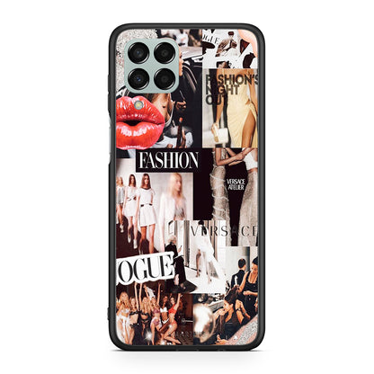 Samsung M33 Collage Fashion Θήκη Αγίου Βαλεντίνου από τη Smartfits με σχέδιο στο πίσω μέρος και μαύρο περίβλημα | Smartphone case with colorful back and black bezels by Smartfits