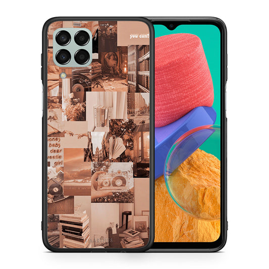 Θήκη Αγίου Βαλεντίνου Samsung M33 Collage You Can από τη Smartfits με σχέδιο στο πίσω μέρος και μαύρο περίβλημα | Samsung M33 Collage You Can case with colorful back and black bezels