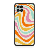 Thumbnail for Samsung M33 Colourful Waves θήκη από τη Smartfits με σχέδιο στο πίσω μέρος και μαύρο περίβλημα | Smartphone case with colorful back and black bezels by Smartfits