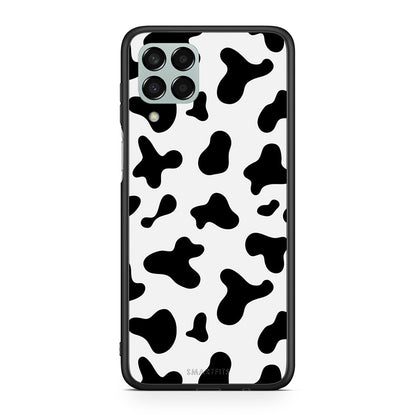 Samsung M33 Cow Print θήκη από τη Smartfits με σχέδιο στο πίσω μέρος και μαύρο περίβλημα | Smartphone case with colorful back and black bezels by Smartfits