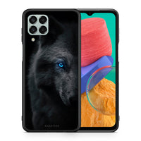 Thumbnail for Θήκη Samsung M33 Dark Wolf από τη Smartfits με σχέδιο στο πίσω μέρος και μαύρο περίβλημα | Samsung M33 Dark Wolf case with colorful back and black bezels