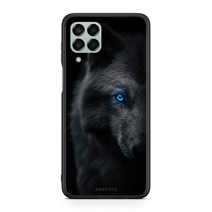 Samsung M33 Dark Wolf θήκη από τη Smartfits με σχέδιο στο πίσω μέρος και μαύρο περίβλημα | Smartphone case with colorful back and black bezels by Smartfits