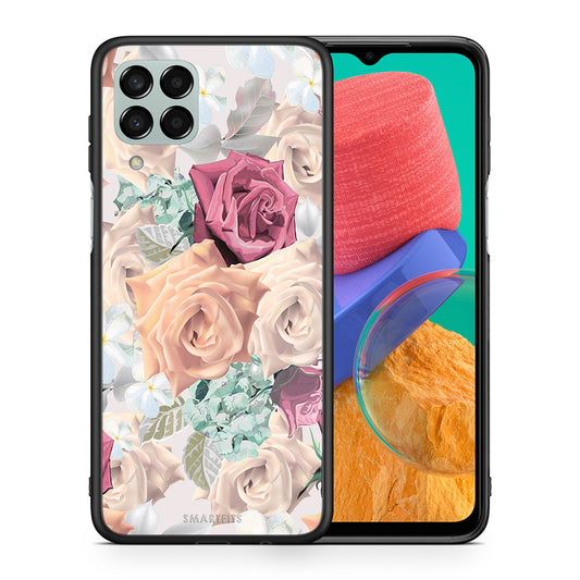 Θήκη Samsung M33 Bouquet Floral από τη Smartfits με σχέδιο στο πίσω μέρος και μαύρο περίβλημα | Samsung M33 Bouquet Floral case with colorful back and black bezels