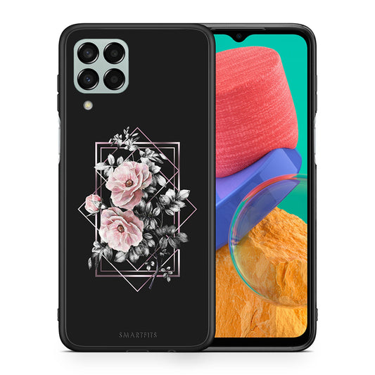 Θήκη Samsung M33 Frame Flower από τη Smartfits με σχέδιο στο πίσω μέρος και μαύρο περίβλημα | Samsung M33 Frame Flower case with colorful back and black bezels