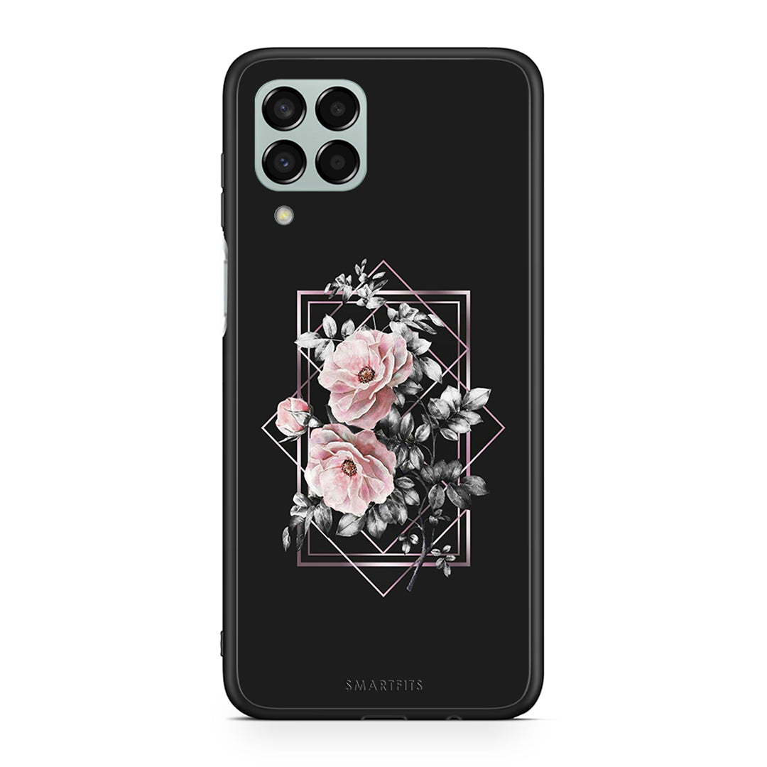 4 - Samsung M33 Frame Flower case, cover, bumper