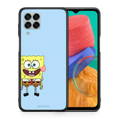 Θήκη Samsung M33 Friends Bob από τη Smartfits με σχέδιο στο πίσω μέρος και μαύρο περίβλημα | Samsung M33 Friends Bob case with colorful back and black bezels