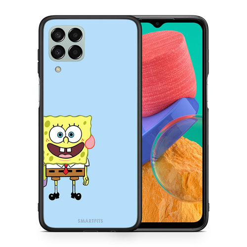 Θήκη Samsung M33 Friends Bob από τη Smartfits με σχέδιο στο πίσω μέρος και μαύρο περίβλημα | Samsung M33 Friends Bob case with colorful back and black bezels