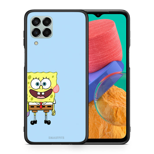 Θήκη Samsung M33 Friends Bob από τη Smartfits με σχέδιο στο πίσω μέρος και μαύρο περίβλημα | Samsung M33 Friends Bob case with colorful back and black bezels