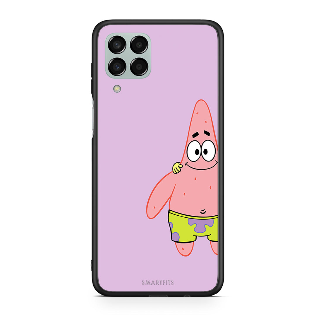Samsung M33 Friends Patrick θήκη από τη Smartfits με σχέδιο στο πίσω μέρος και μαύρο περίβλημα | Smartphone case with colorful back and black bezels by Smartfits