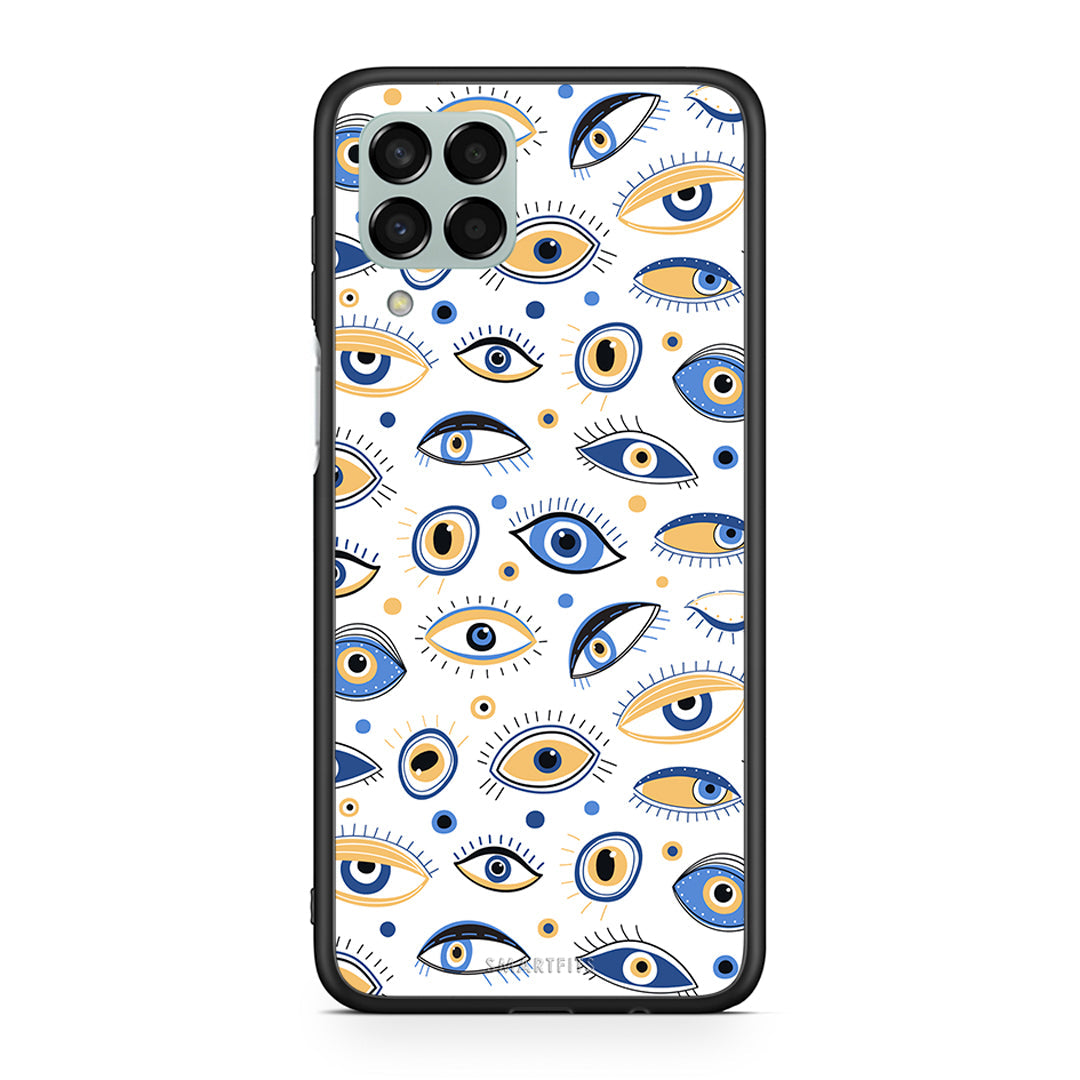 Samsung M33 Ftou Ftou θήκη από τη Smartfits με σχέδιο στο πίσω μέρος και μαύρο περίβλημα | Smartphone case with colorful back and black bezels by Smartfits