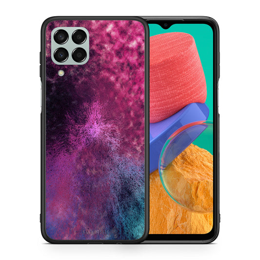 Θήκη Samsung M33 Aurora Galaxy από τη Smartfits με σχέδιο στο πίσω μέρος και μαύρο περίβλημα | Samsung M33 Aurora Galaxy case with colorful back and black bezels