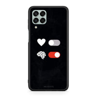 Thumbnail for Samsung M33 Heart Vs Brain Θήκη Αγίου Βαλεντίνου από τη Smartfits με σχέδιο στο πίσω μέρος και μαύρο περίβλημα | Smartphone case with colorful back and black bezels by Smartfits
