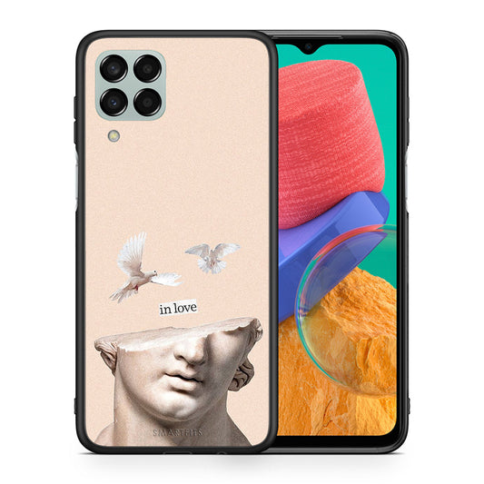 Θήκη Samsung M33 In Love από τη Smartfits με σχέδιο στο πίσω μέρος και μαύρο περίβλημα | Samsung M33 In Love case with colorful back and black bezels