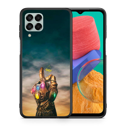 Θήκη Samsung M33 Infinity Snap από τη Smartfits με σχέδιο στο πίσω μέρος και μαύρο περίβλημα | Samsung M33 Infinity Snap case with colorful back and black bezels