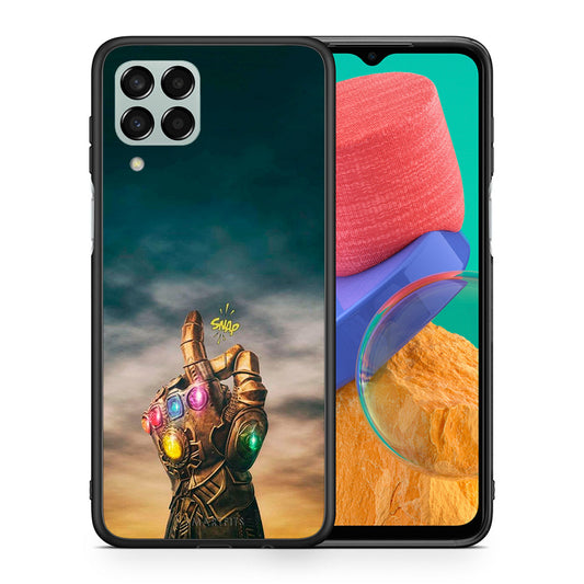 Θήκη Samsung M33 Infinity Snap από τη Smartfits με σχέδιο στο πίσω μέρος και μαύρο περίβλημα | Samsung M33 Infinity Snap case with colorful back and black bezels