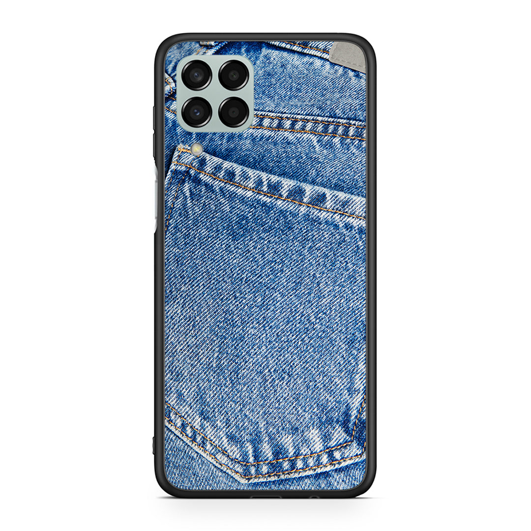 Samsung M33 Jeans Pocket θήκη από τη Smartfits με σχέδιο στο πίσω μέρος και μαύρο περίβλημα | Smartphone case with colorful back and black bezels by Smartfits