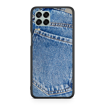 Samsung M33 Jeans Pocket θήκη από τη Smartfits με σχέδιο στο πίσω μέρος και μαύρο περίβλημα | Smartphone case with colorful back and black bezels by Smartfits