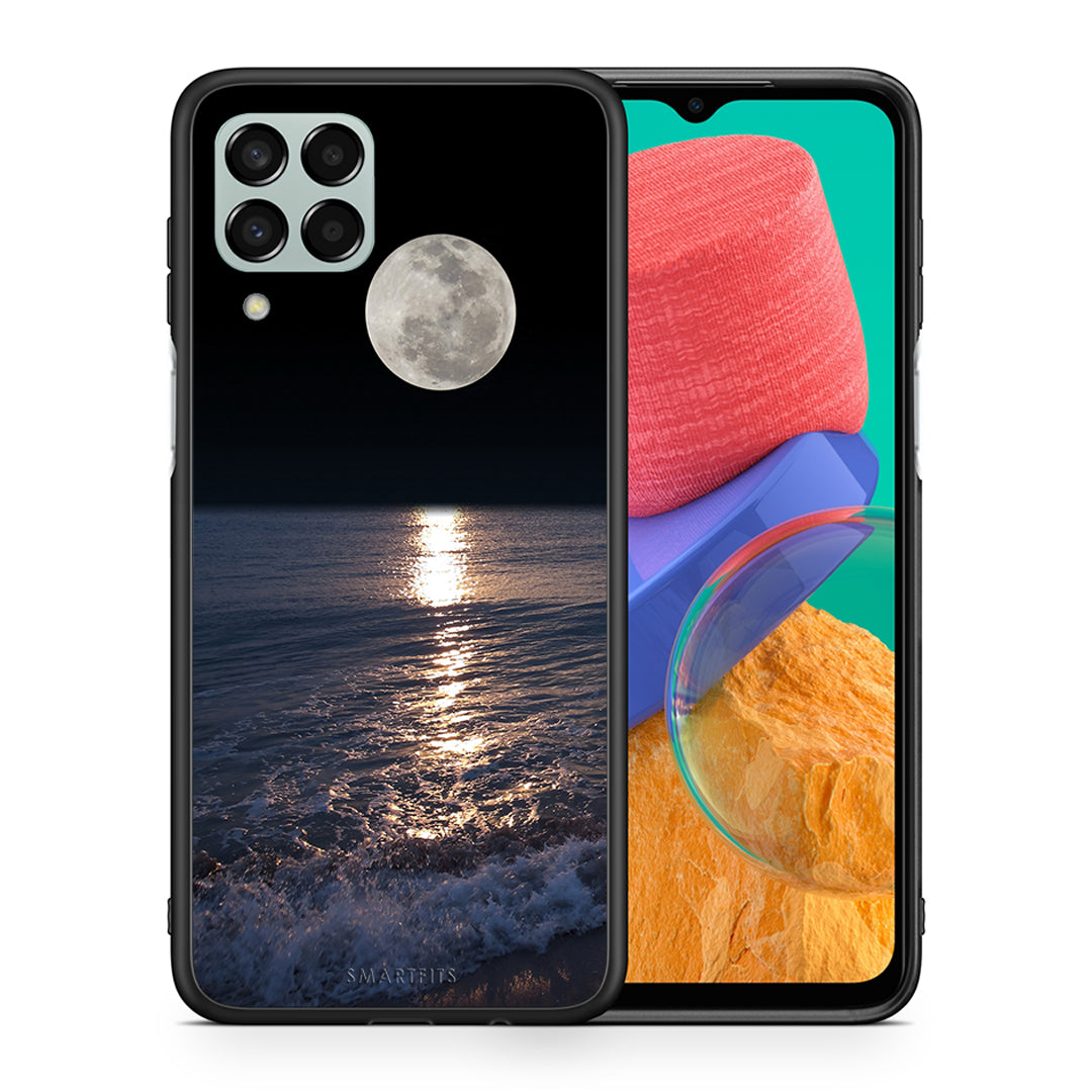 Θήκη Samsung M33 Moon Landscape από τη Smartfits με σχέδιο στο πίσω μέρος και μαύρο περίβλημα | Samsung M33 Moon Landscape case with colorful back and black bezels