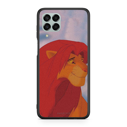 Samsung M33 Lion Love 1 Θήκη Αγίου Βαλεντίνου από τη Smartfits με σχέδιο στο πίσω μέρος και μαύρο περίβλημα | Smartphone case with colorful back and black bezels by Smartfits