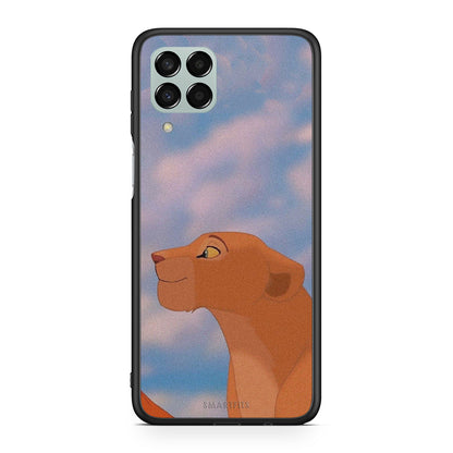 Samsung M33 Lion Love 2 Θήκη Αγίου Βαλεντίνου από τη Smartfits με σχέδιο στο πίσω μέρος και μαύρο περίβλημα | Smartphone case with colorful back and black bezels by Smartfits