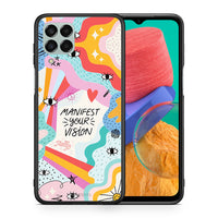 Thumbnail for Θήκη Samsung M33 Manifest Your Vision από τη Smartfits με σχέδιο στο πίσω μέρος και μαύρο περίβλημα | Samsung M33 Manifest Your Vision case with colorful back and black bezels