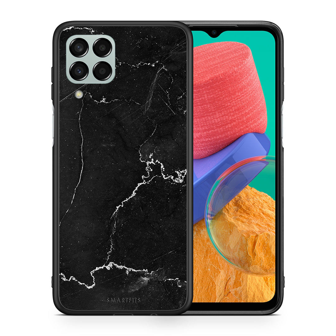 Θήκη Samsung M33 Black Marble από τη Smartfits με σχέδιο στο πίσω μέρος και μαύρο περίβλημα | Samsung M33 Black Marble case with colorful back and black bezels