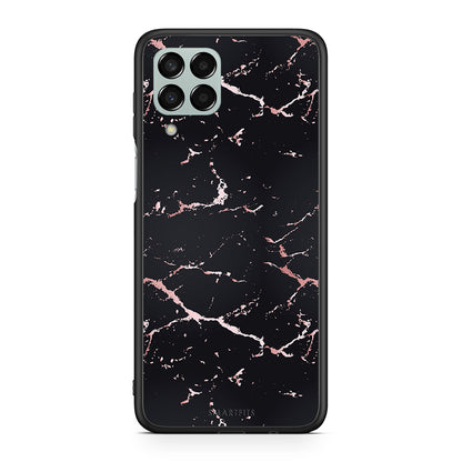 4 - Samsung M33 Black Rosegold Marble case, cover, bumper