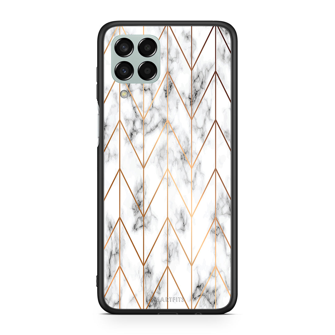 44 - Samsung M33 Gold Geometric Marble case, cover, bumper