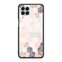 Thumbnail for 4 - Samsung M33 Hexagon Pink Marble case, cover, bumper
