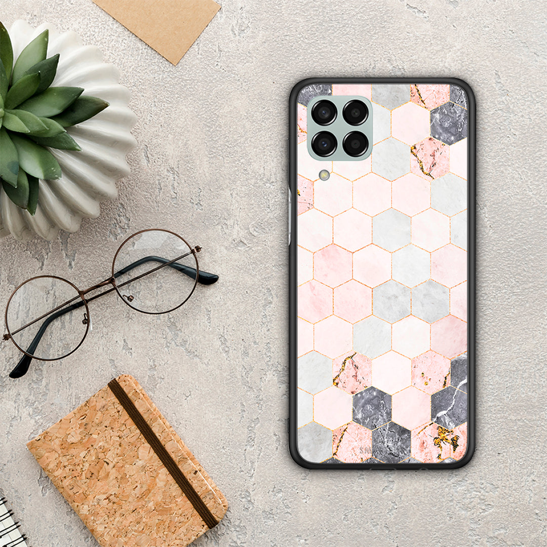 Marble Hexagon Pink - Samsung Galaxy M33 θήκη