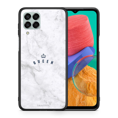Θήκη Samsung M33 Queen Marble από τη Smartfits με σχέδιο στο πίσω μέρος και μαύρο περίβλημα | Samsung M33 Queen Marble case with colorful back and black bezels