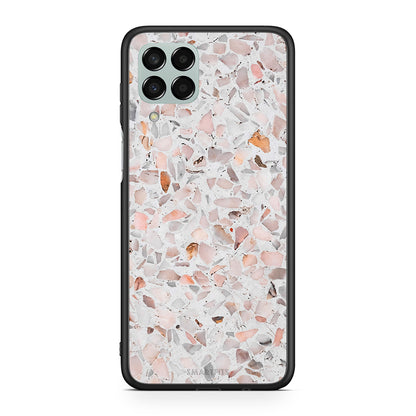 Samsung M33 Marble Terrazzo θήκη από τη Smartfits με σχέδιο στο πίσω μέρος και μαύρο περίβλημα | Smartphone case with colorful back and black bezels by Smartfits
