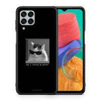 Thumbnail for Θήκη Samsung M33 Meme Cat από τη Smartfits με σχέδιο στο πίσω μέρος και μαύρο περίβλημα | Samsung M33 Meme Cat case with colorful back and black bezels