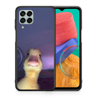 Thumbnail for Θήκη Samsung M33 Meme Duck από τη Smartfits με σχέδιο στο πίσω μέρος και μαύρο περίβλημα | Samsung M33 Meme Duck case with colorful back and black bezels