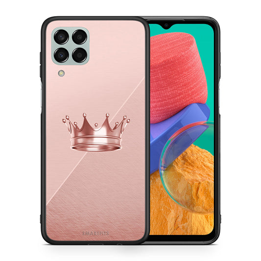 Θήκη Samsung M33 Crown Minimal από τη Smartfits με σχέδιο στο πίσω μέρος και μαύρο περίβλημα | Samsung M33 Crown Minimal case with colorful back and black bezels