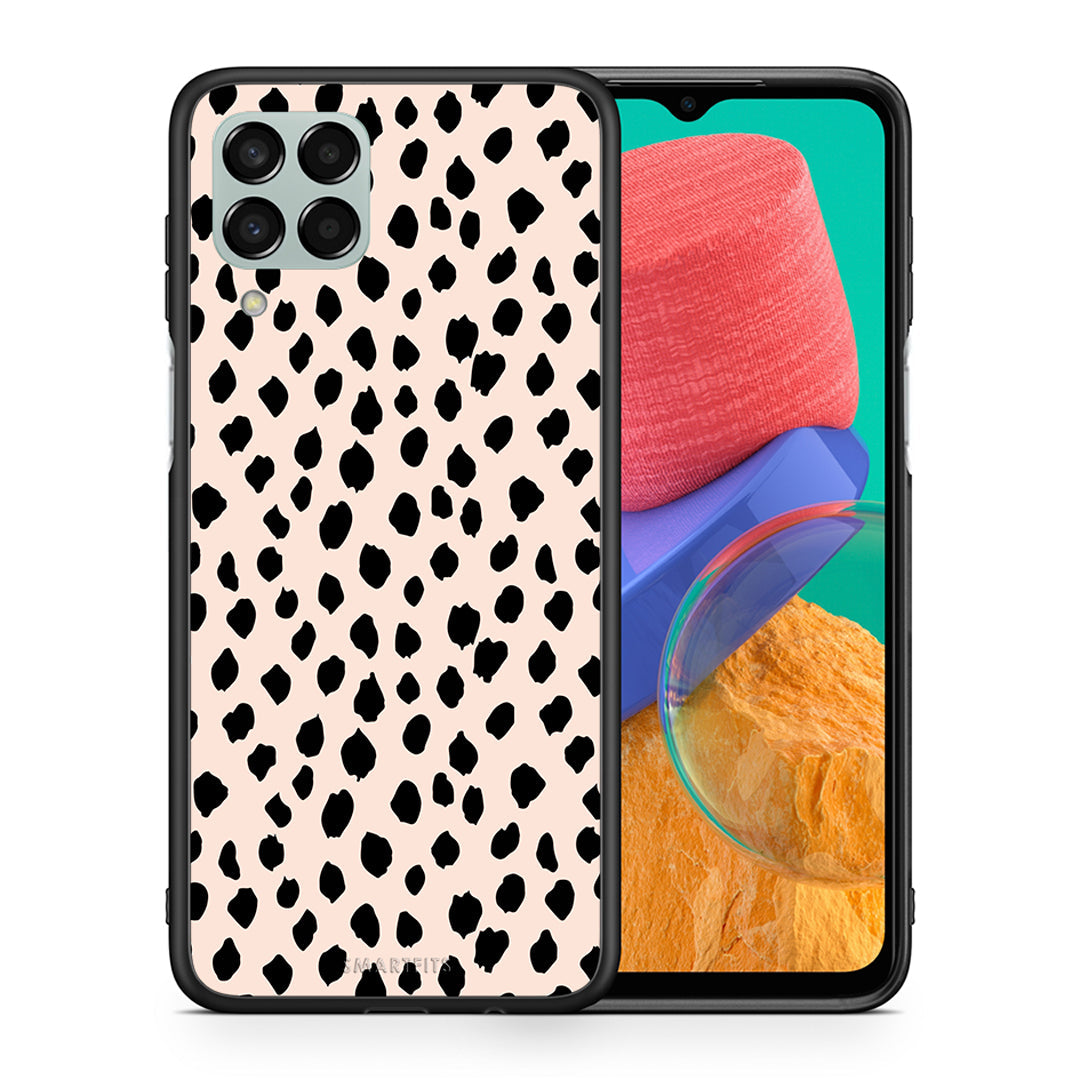 Θήκη Samsung M33 New Polka Dots από τη Smartfits με σχέδιο στο πίσω μέρος και μαύρο περίβλημα | Samsung M33 New Polka Dots case with colorful back and black bezels