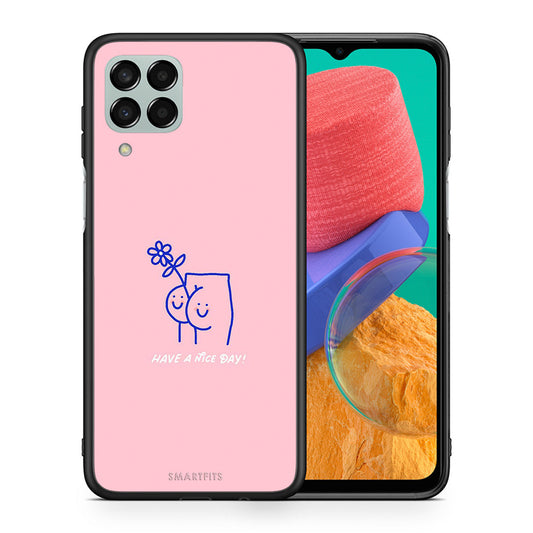 Θήκη Samsung M33 Nice Day από τη Smartfits με σχέδιο στο πίσω μέρος και μαύρο περίβλημα | Samsung M33 Nice Day case with colorful back and black bezels