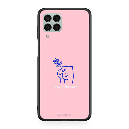 Samsung M33 Nice Day θήκη από τη Smartfits με σχέδιο στο πίσω μέρος και μαύρο περίβλημα | Smartphone case with colorful back and black bezels by Smartfits