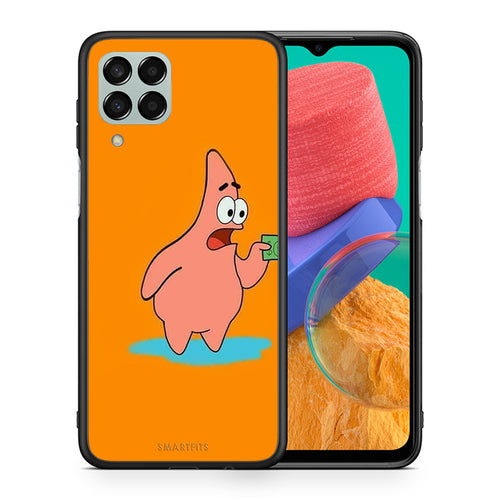 Θήκη Αγίου Βαλεντίνου Samsung M33 No Money 1 από τη Smartfits με σχέδιο στο πίσω μέρος και μαύρο περίβλημα | Samsung M33 No Money 1 case with colorful back and black bezels