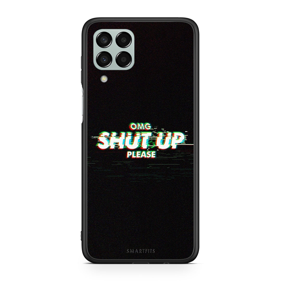 Samsung M33 OMG ShutUp θήκη από τη Smartfits με σχέδιο στο πίσω μέρος και μαύρο περίβλημα | Smartphone case with colorful back and black bezels by Smartfits